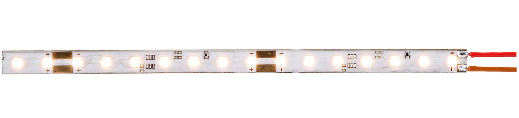 LED-Leuchtstreifen warmweiß 8mm breit, 2000K, superschmal, geeignet zur filigranen Beleuchtung von Reklameschildern, Tankstellendächern, usw.