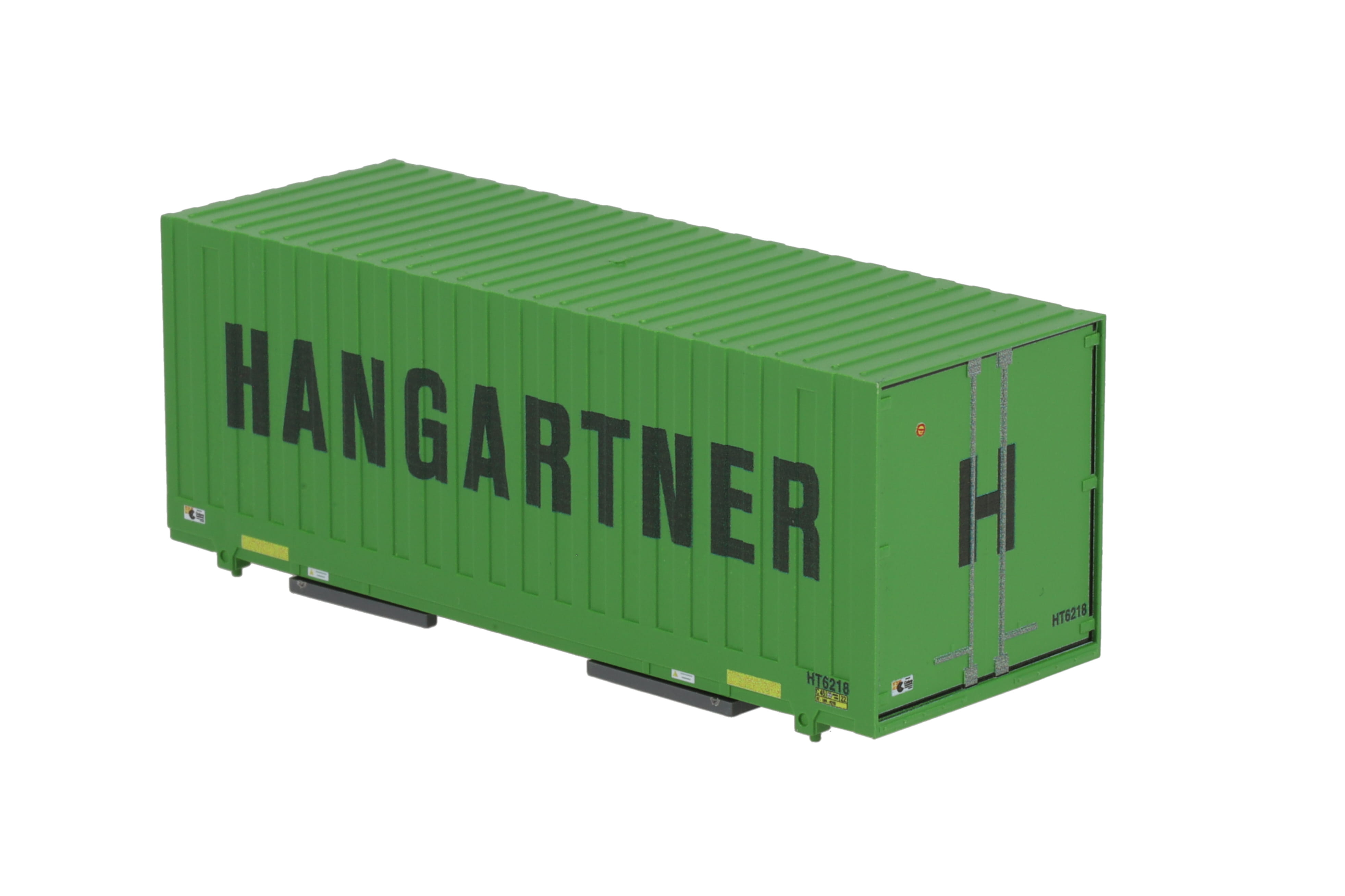 1:87 Container WB-C715 HANGAR Wechselbehälter WB-C 715 Cobra Spu-Wa Box, Aufschrift: HANGARTNER, Behälter-Nr: HT 6218