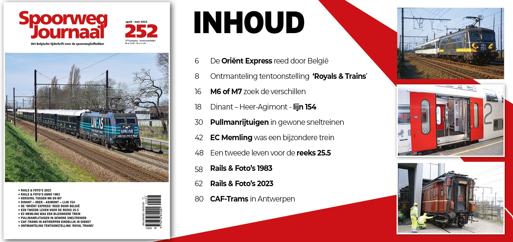 Spoorweg Journal 252 Het Belgisch Tijdschrift voor de spoorwegliefhebber - niederländische/flämische Ausgabe