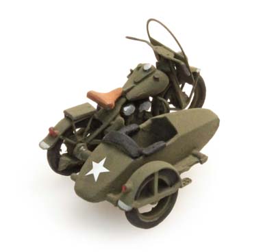 US Motor cycle + sidecar 