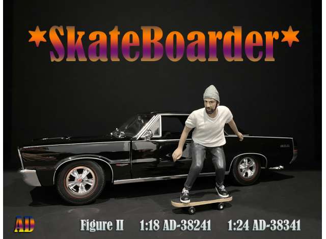 Figur auf Skateboard 1:18 Ohne Fahrzeug! Farben ähnlich!