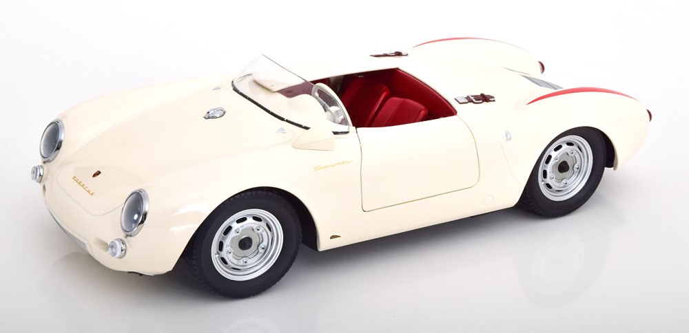 Porsche 356A Spyder 1955 weiß/rot 1:12