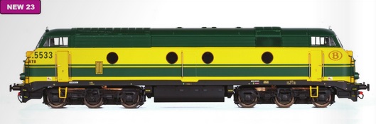 SNCB .5533 grün/gelb Ep.4 mit "Punkt", "Eiserner Rhein", 2-Leiter Gleichstrom DCC digital mit SOUND