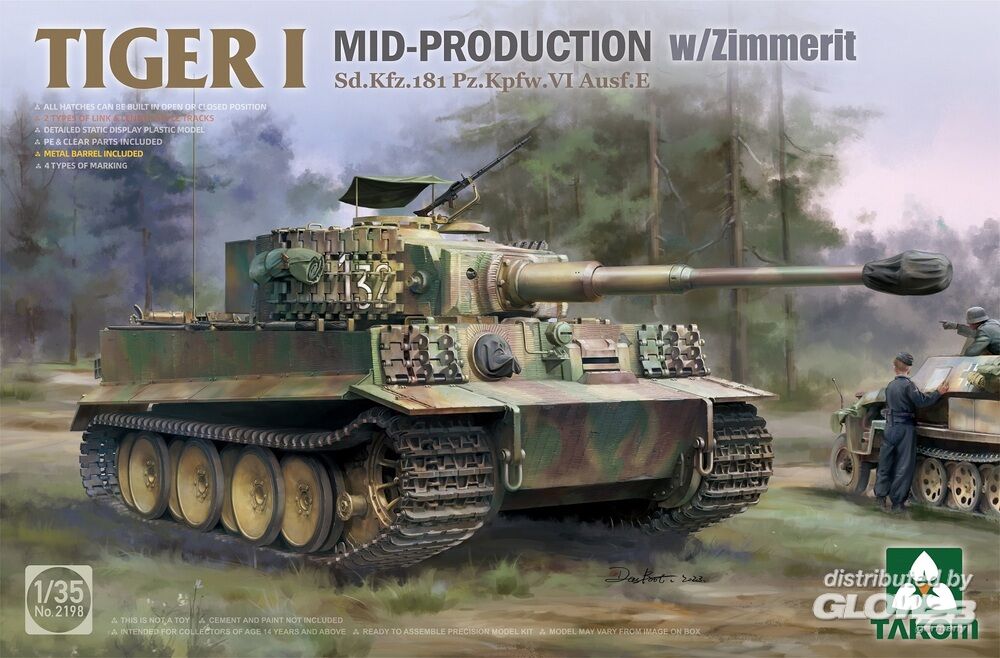 Takom 1:35 Tiger I mittlere Produktion mit Zimmerit SdKfz.181 E