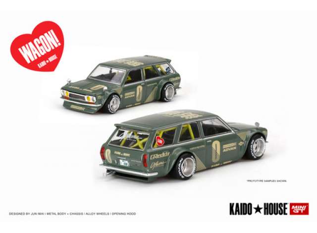 Kaido House Datsun Wagon grün 1:64