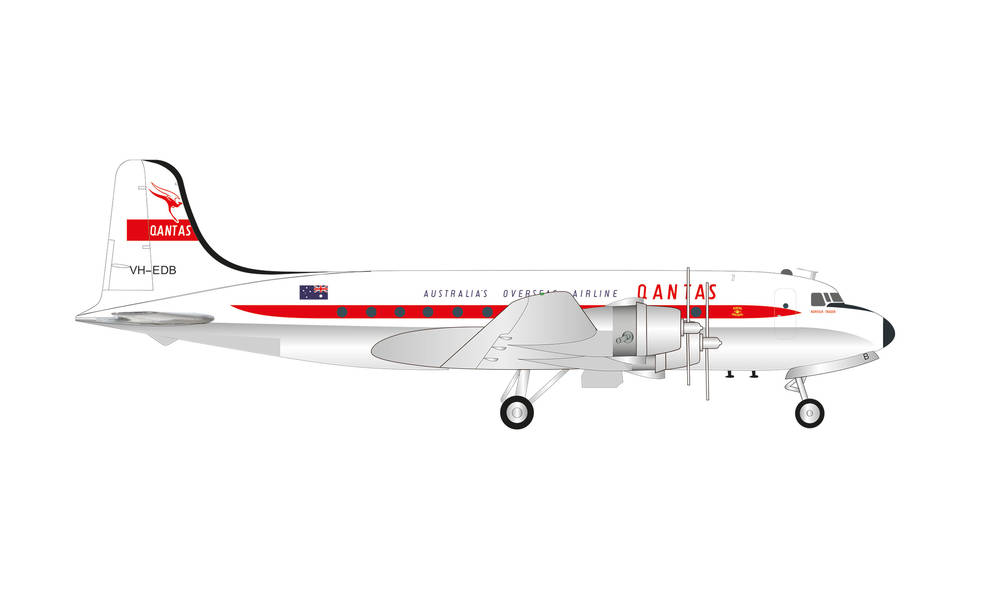 Douglas DC-4 Qantas VH-EDB Norfolk Trader 1:200