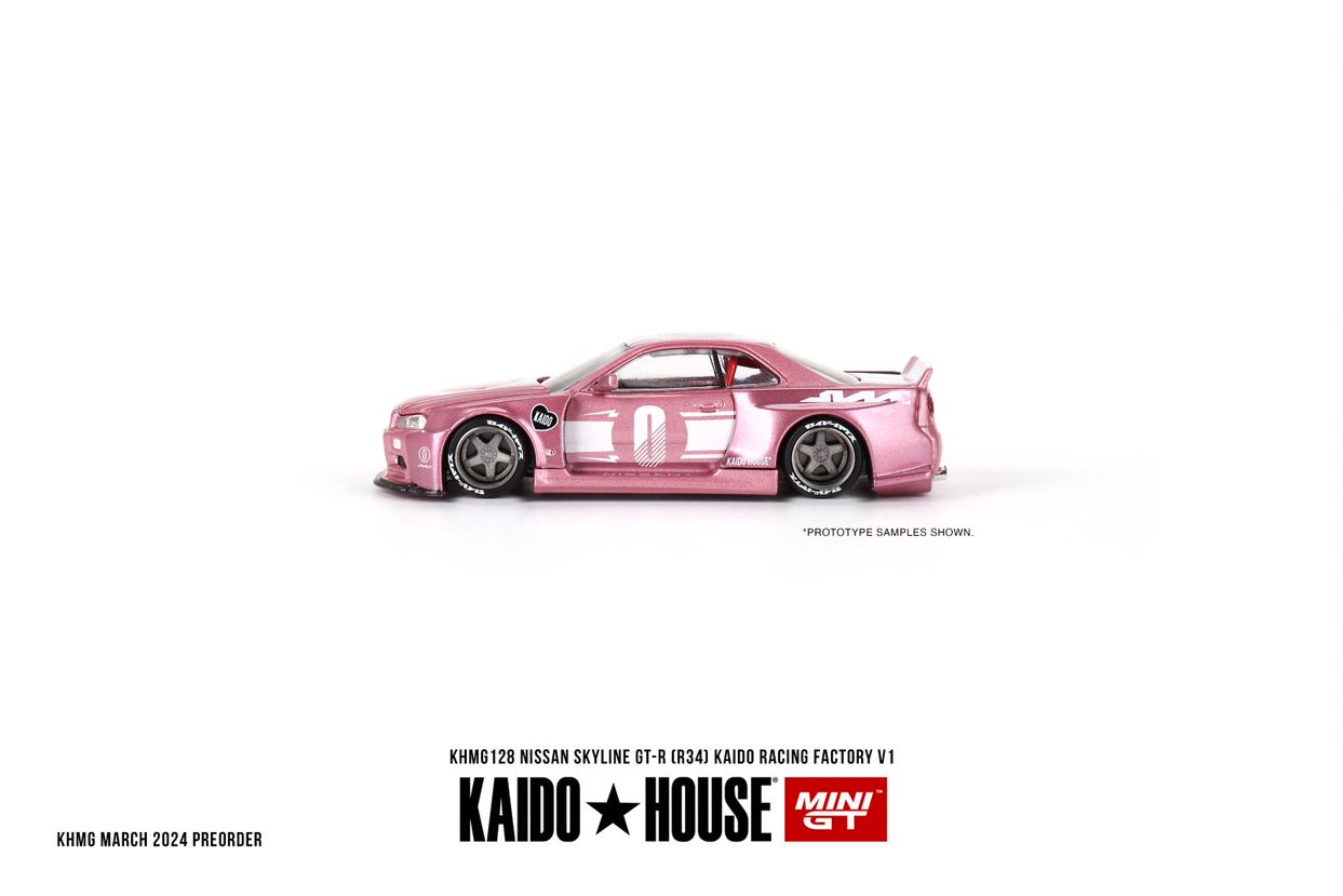 Kaido House Nissan Skyline GT-R (R34) pink 1:64