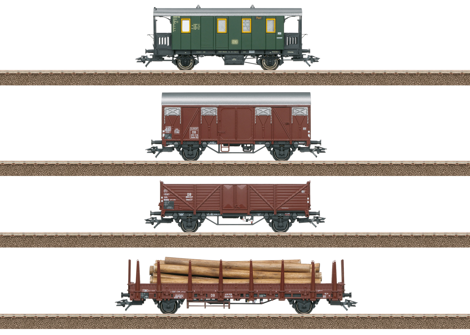 DB Güterwagenset 4tlg. Ep.III 