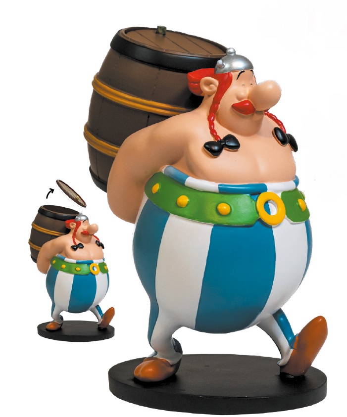 Obelix trägt das Fass Figur ca. 32cm hoch