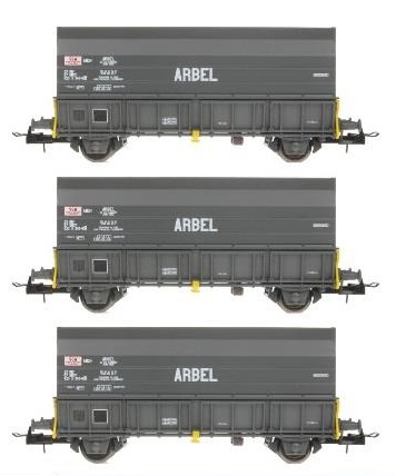 SNCF 3x KokstranspWagen Ep4 3 Wagen mit Beschriftung: "ARBEL", unterschiedliche Betriebsnummern