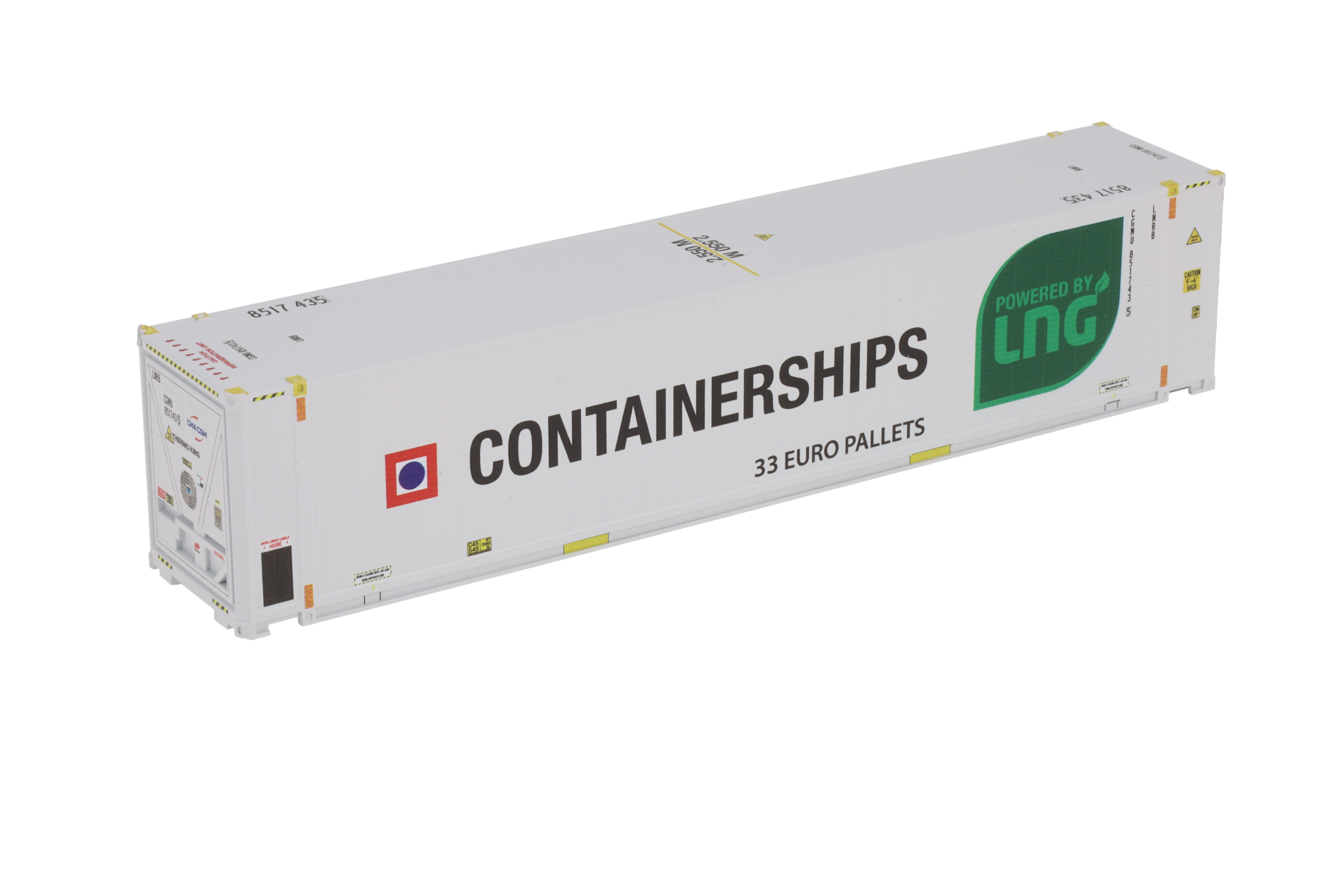 1:87 45´ Containerships LNG Container WB-A / Ct45´ (Euro) Reefer (E), 33 Euro Pallets, CMA-CGM, # CGMU 851743