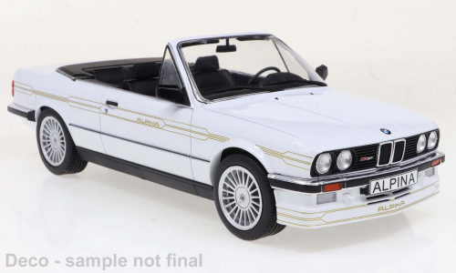 BMW Alpina C2 2.7Cabrio`1986w weiss Dekor Basis E30 1:18