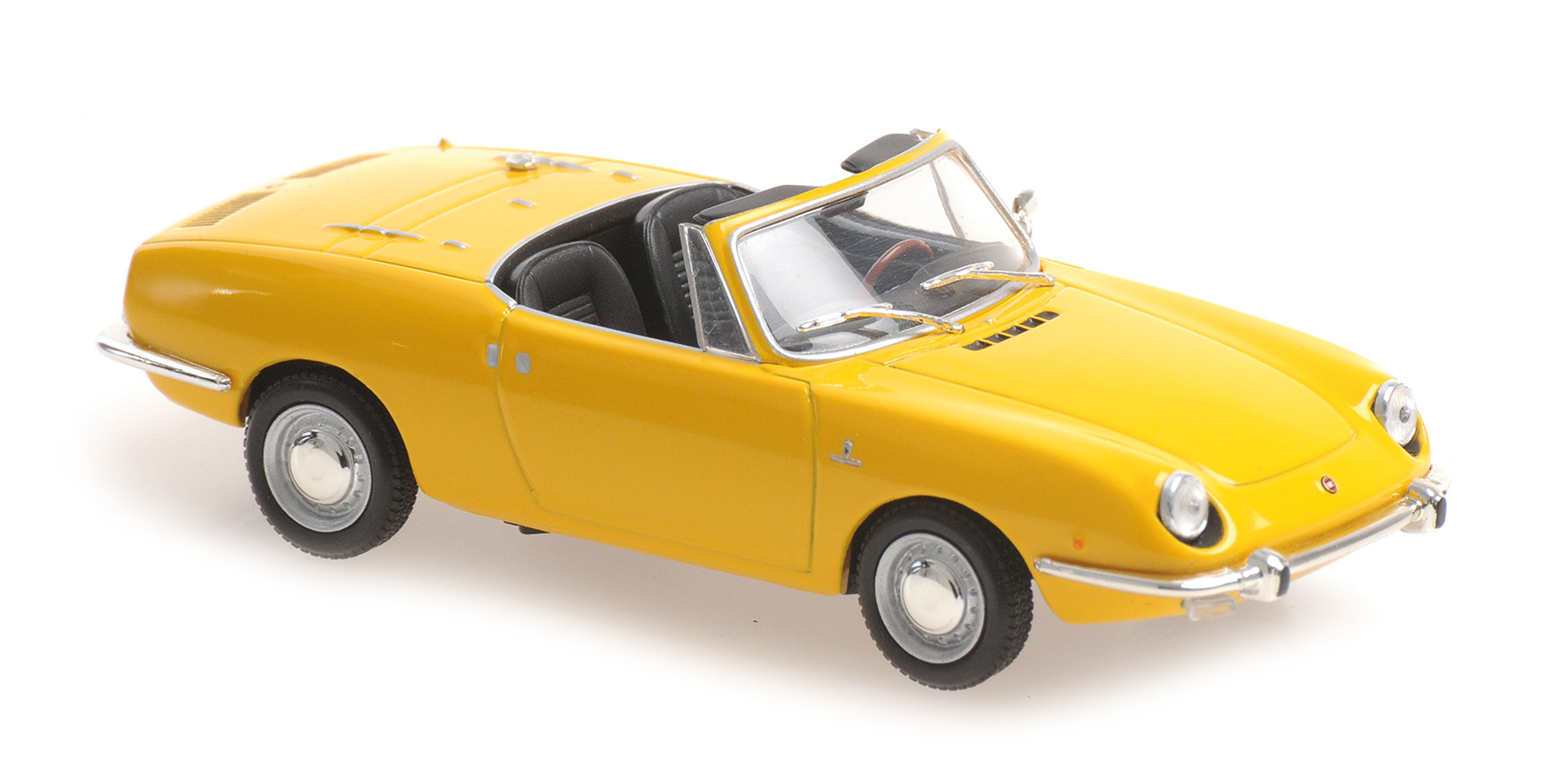 Fiat 850 Sport Spider`1968gel gelb 1:43 Diecast Maxichamps