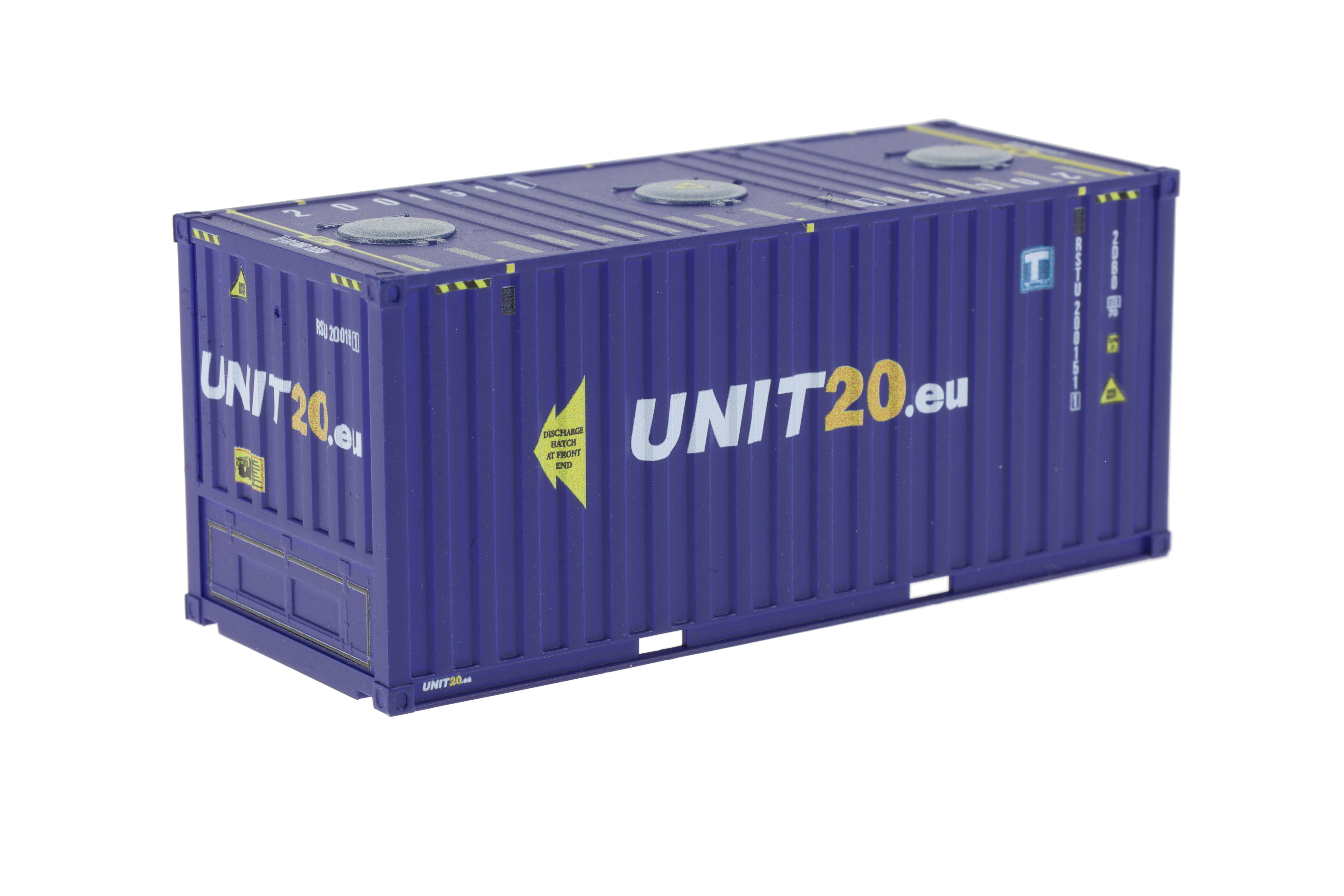 1:87 20´Bulk-Container UNIT20 blau, Behälternummer: RSTU 200151