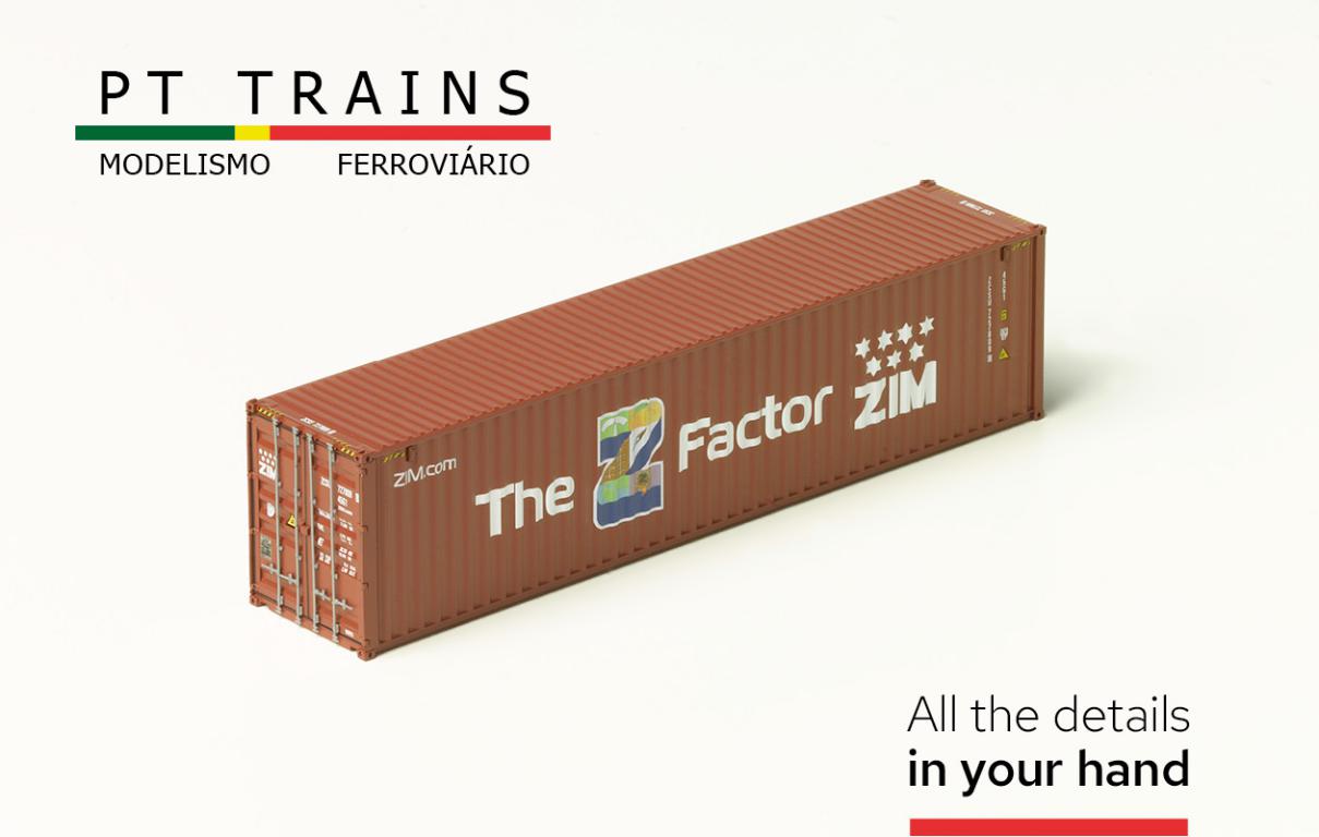1:87 40´HC Container ZIM Behälternummer ZCSU 7278089
