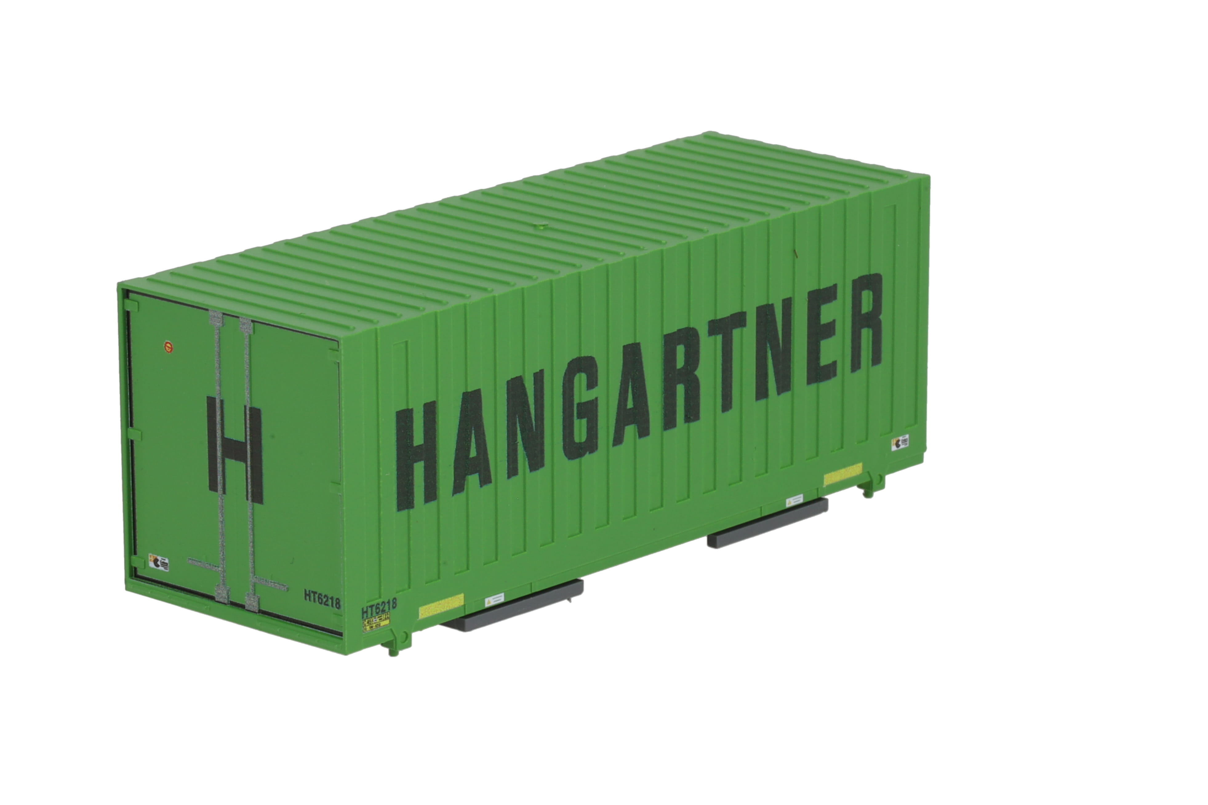 1:87 Container WB-C715 HANGAR Wechselbehälter WB-C 715 Cobra Spu-Wa Box, Aufschrift: HANGARTNER, Behälter-Nr: HT 6218