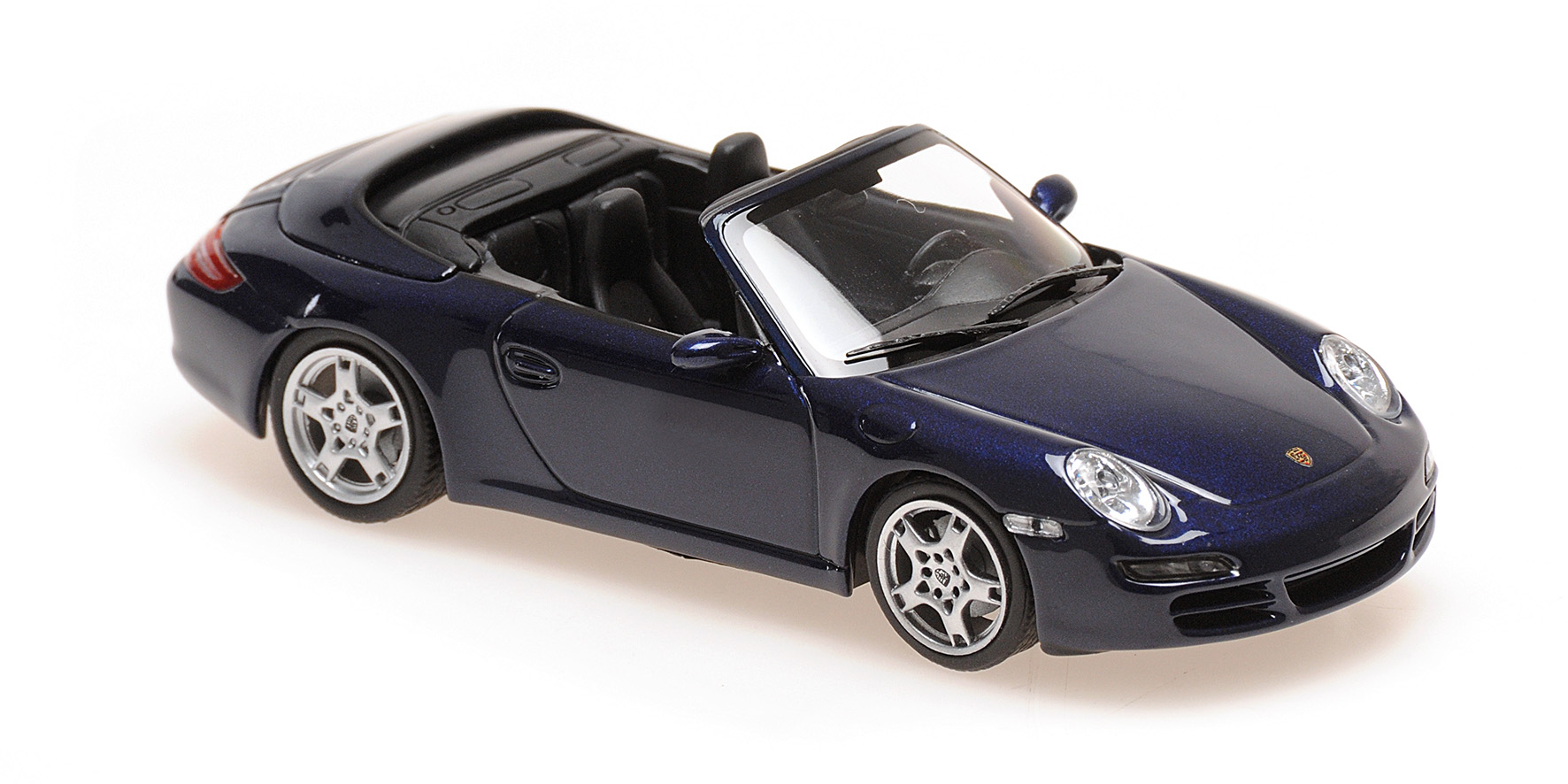 Porsche 911Carrera S Cab.05bl blau metallic`2005 1:43 Die Cast