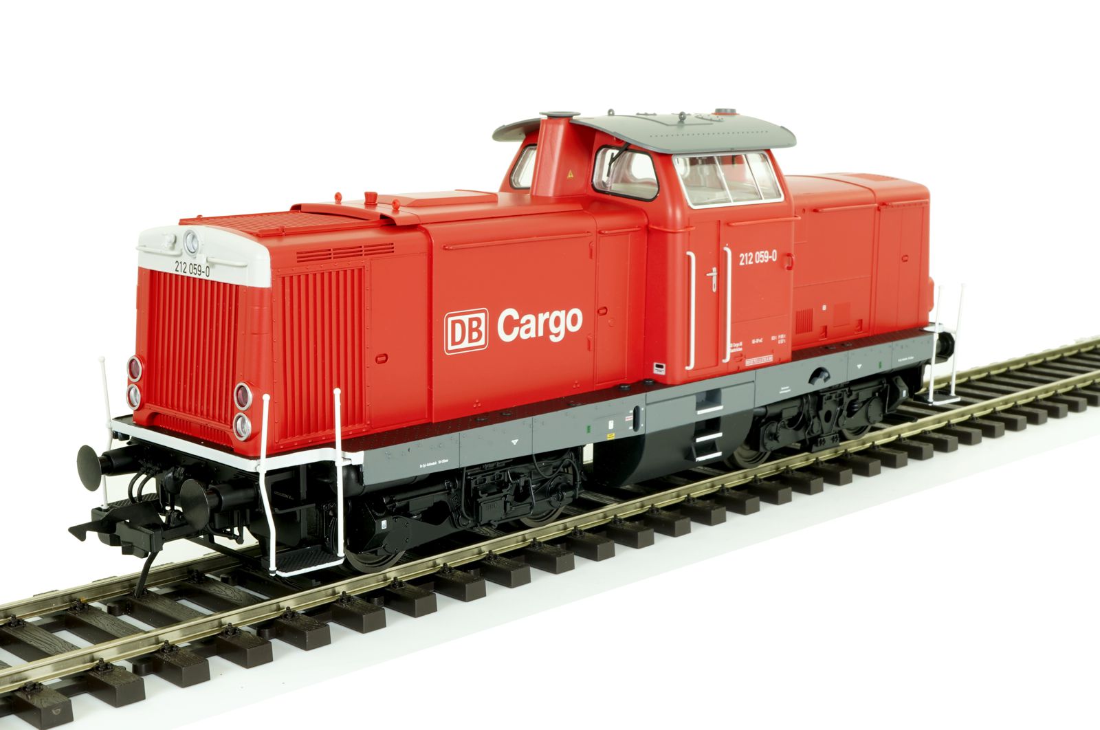 DB Diesellok BR 212 rot Ep.6 verkehrsrot RAL3020, DB Cargo-Schriftzug, Betr-Nr.: 212 059-0, Edition-Modell