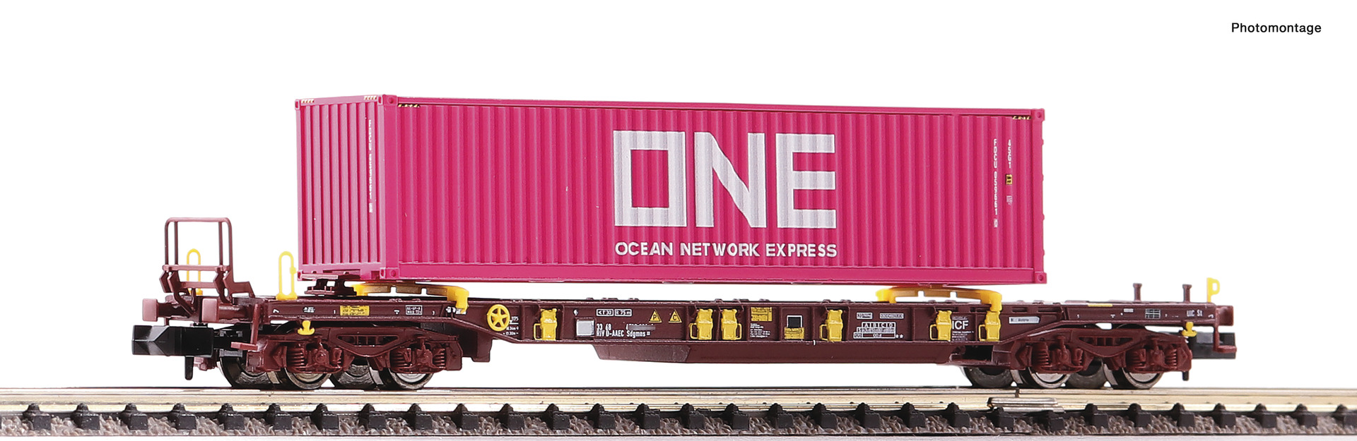AAE Taschenwagen T3 Ep.VI mit 40´ Container beladen "ONE"