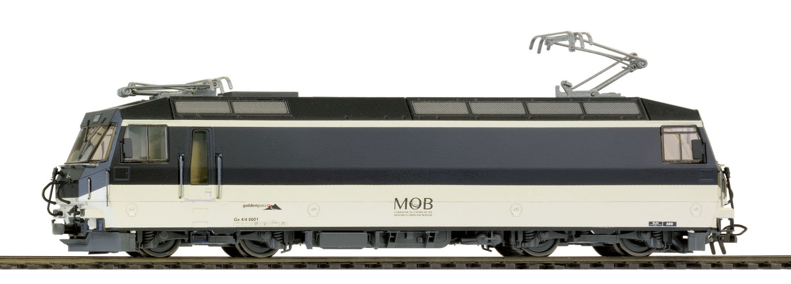 MOB Ge4/4 8002 Universal-Lok nachtblau / beige, neues Design, DCC digital mit SOUND