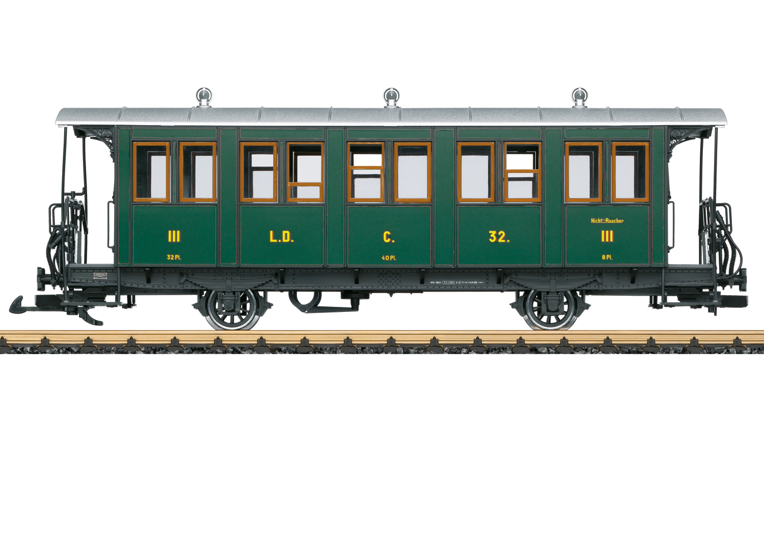 RhB Personenwagen LD C32 grün 3. Klasse, Museumswagen, Ep. 1-6