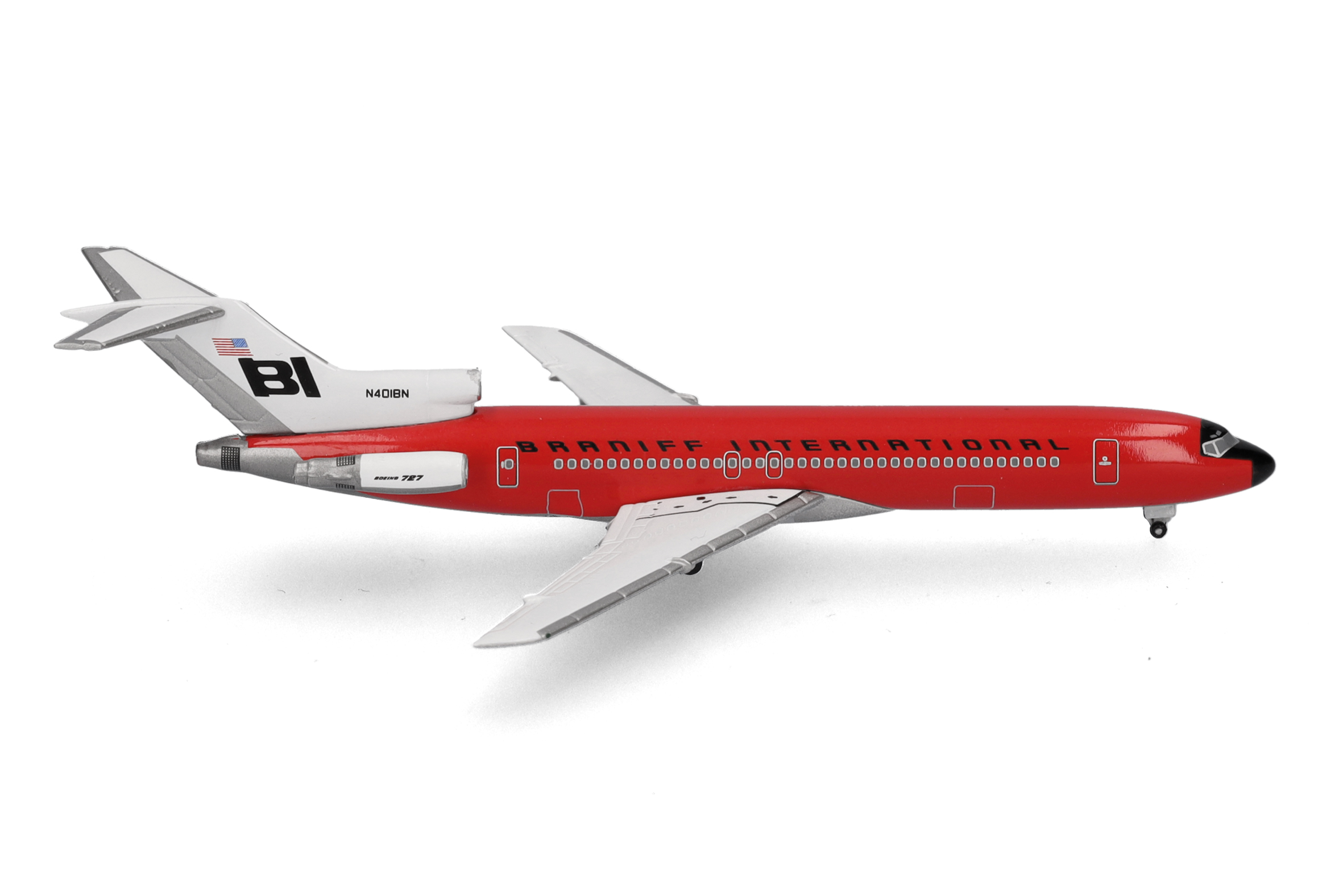 B727-200 Braniff Solid Red 