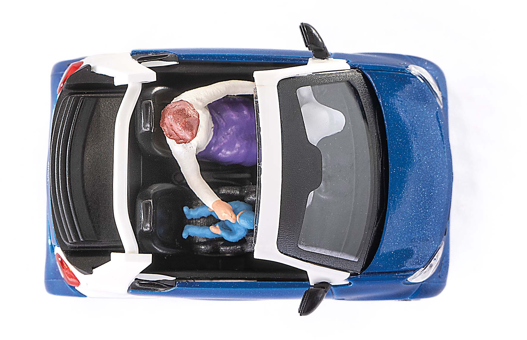 Smart Fortwo Cabrio Mit FAhrerin Kindersitz und Baby Baujahr 2015