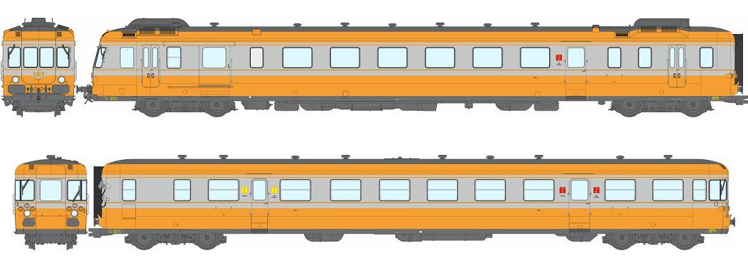 SNCF RGP2 X2706 orange Ep4 DC Epoche 4-5, Betr.-Nr: X2706, orange / grau (Orange 432 et Béton), BORDEAUX