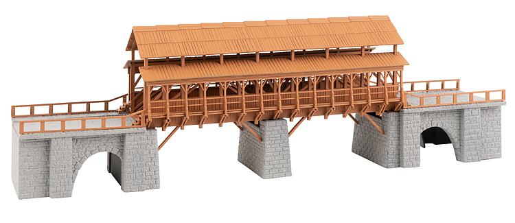 Eisenbahn-Holzbrücke, H0 