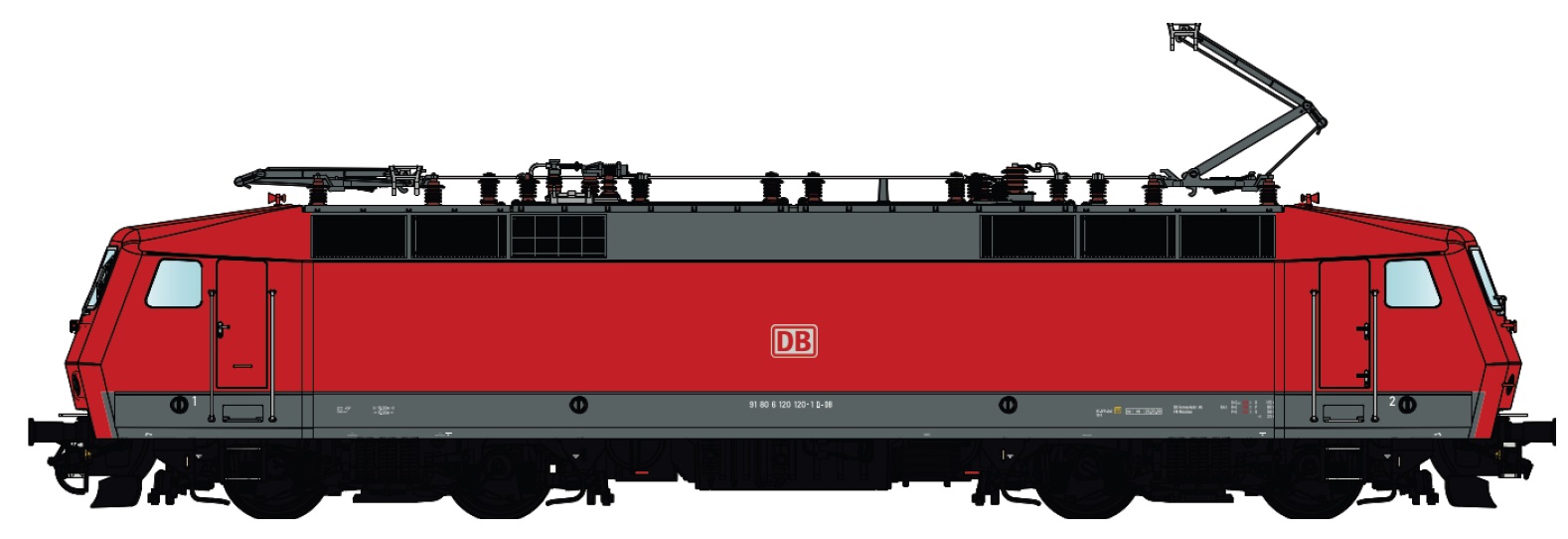 DBAG E-Lok BR120 verkehrsrot Ep.VI DC