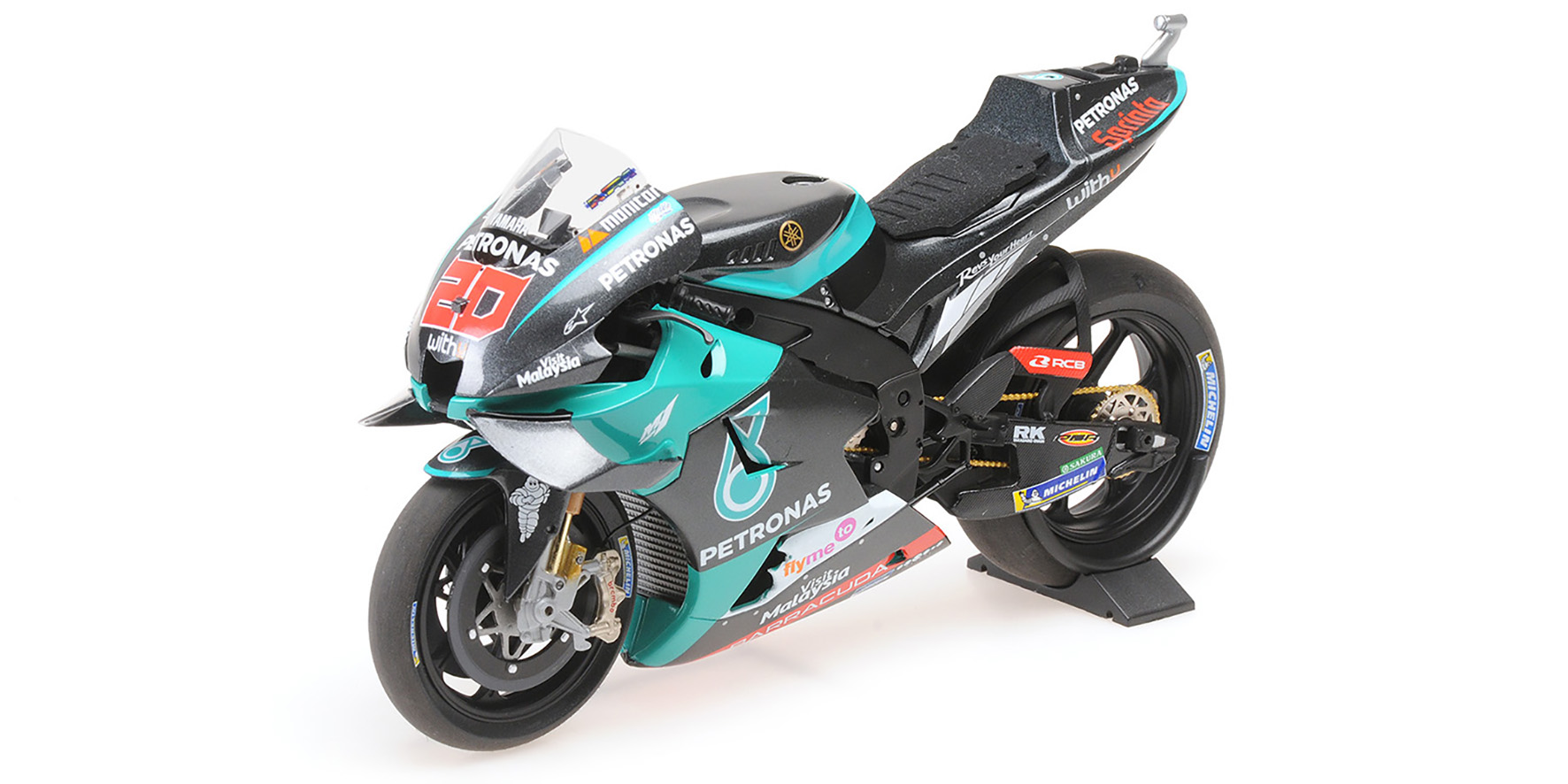 Yamaha YZR-M1 Quaratago`2020 Yamaha Team Petronas Moto GP 2020 1:12 DC