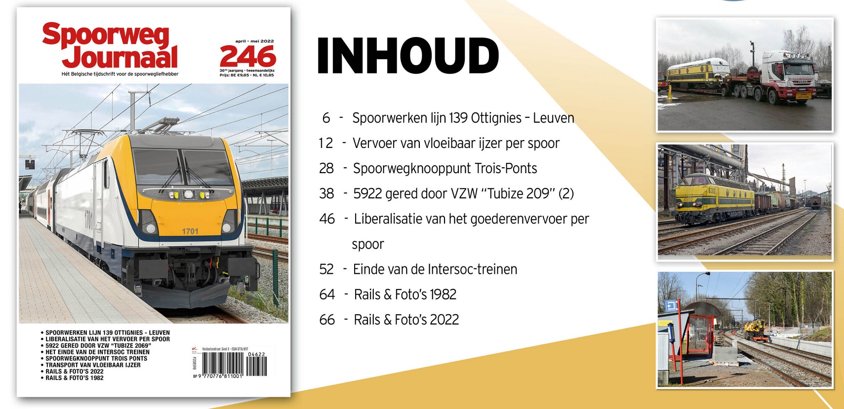 Spoorweg Journal 246 Het Belgisch Tijdschrift voor de spoorwegliefhebber - niederländische/flämische Ausgabe