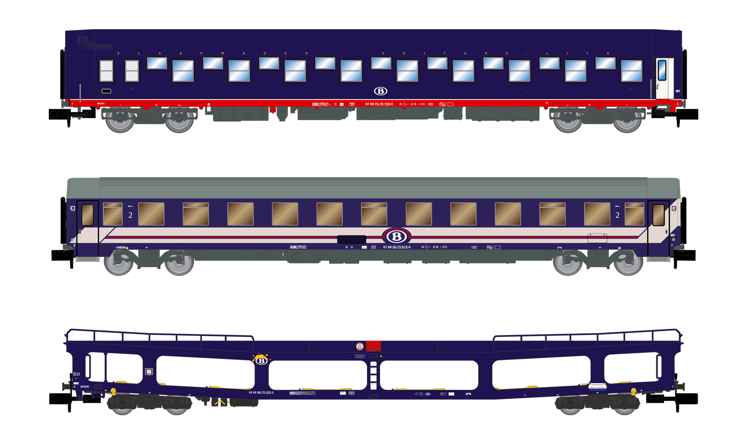 SNCB Wagenset 3tlg. Ep.IV-V 