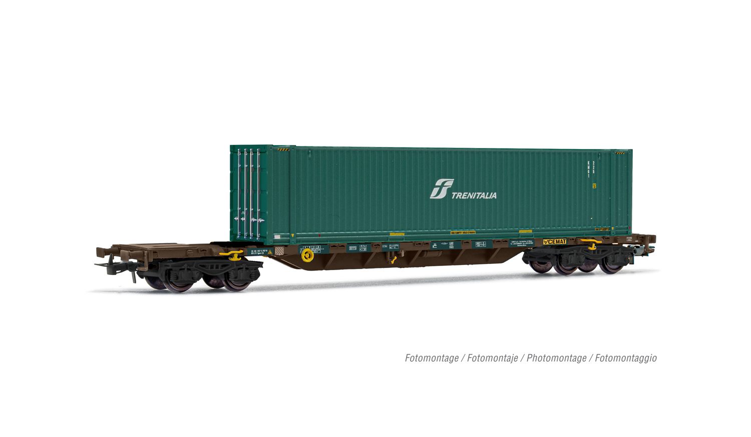 FS Containertragwagen Ep.V-VI beladen mit 45´ container "Trenitalia"