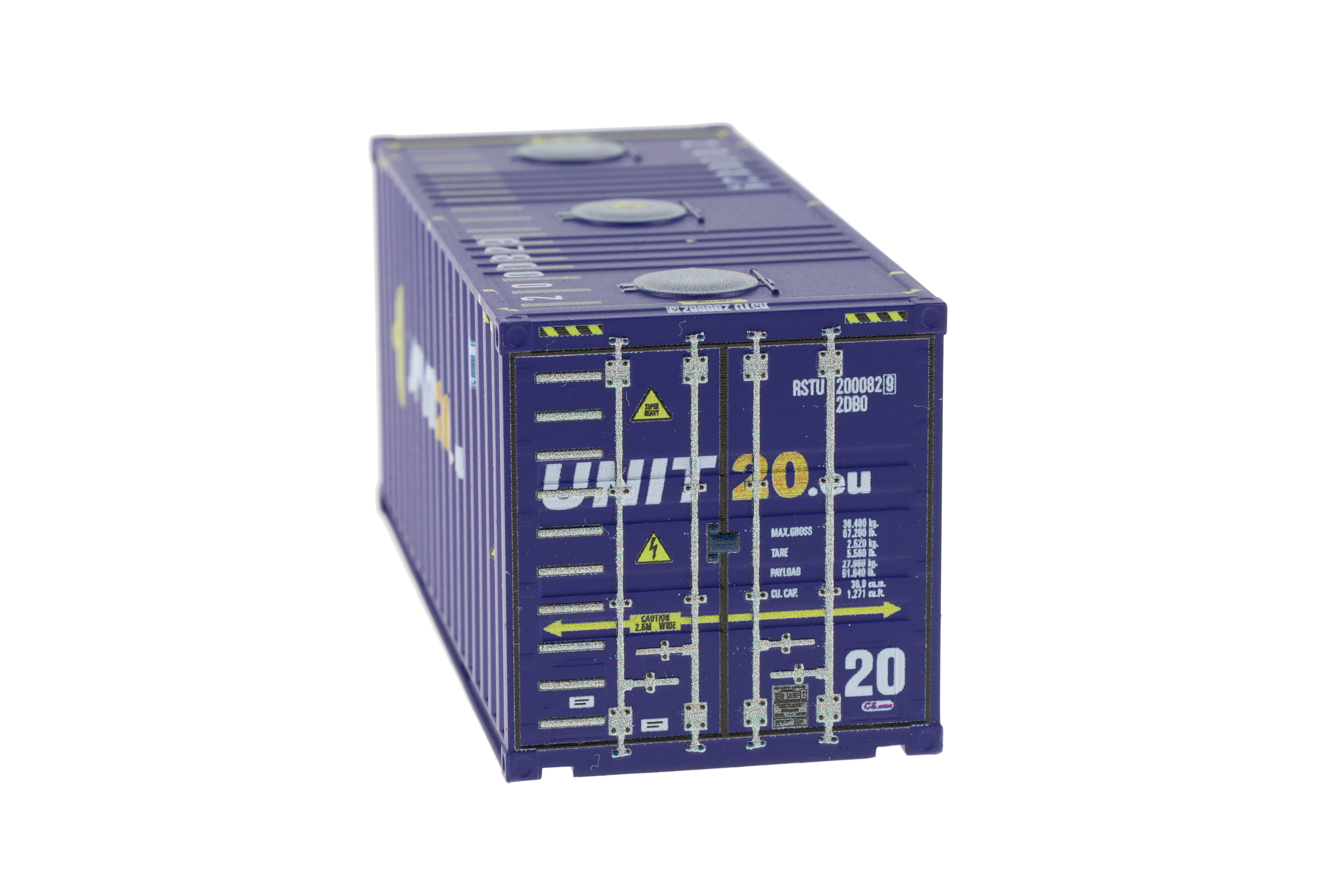 1:87 20´Bulk-Container UNIT20 blau, Behälternummer: RSTU 200082