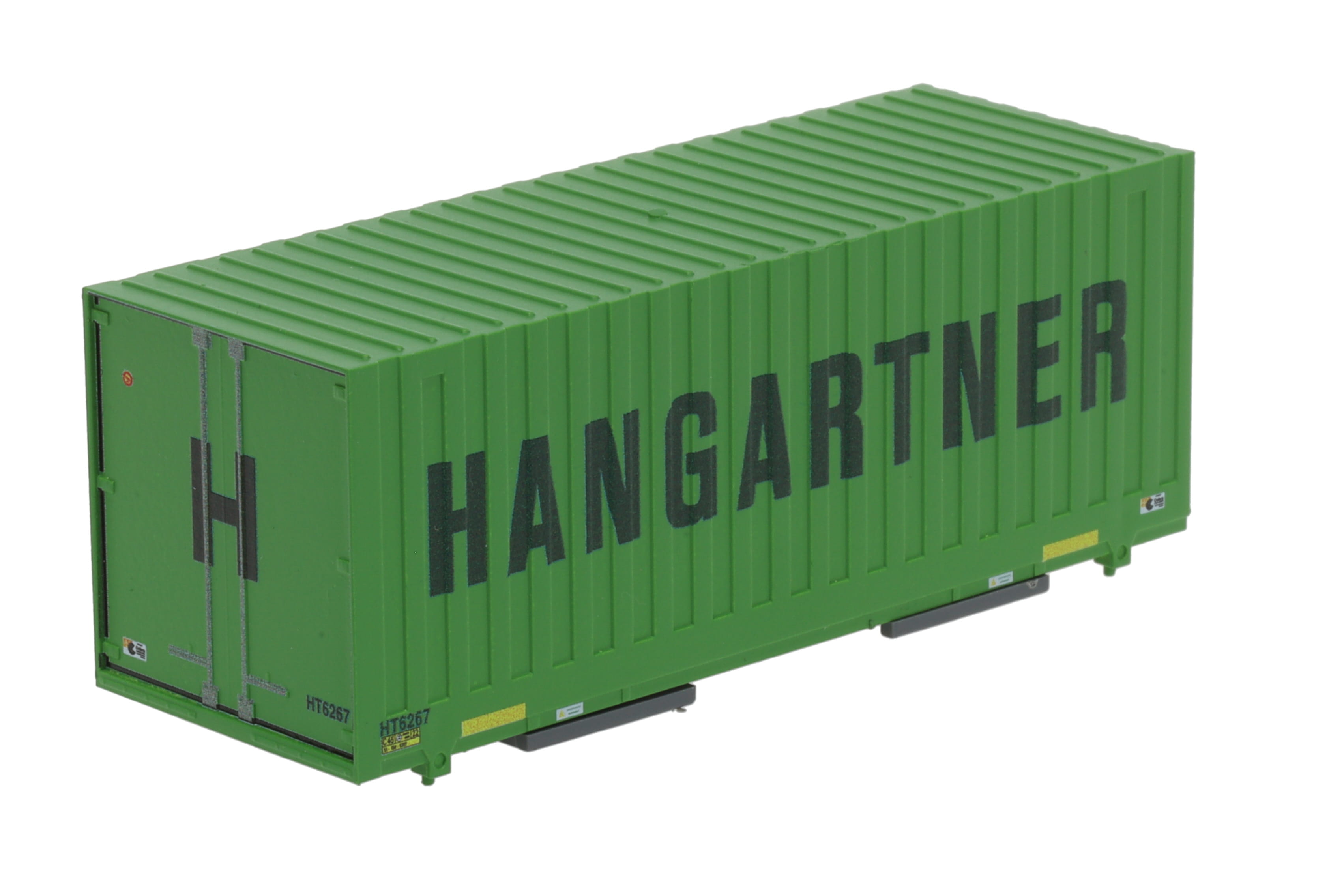1:87 Container WB-C715 HANGAR Wechselbehälter WB-C 715 Cobra Spu-Wa Box, Aufschrift: HANGARTNER, Behälter-Nr: HT 6267