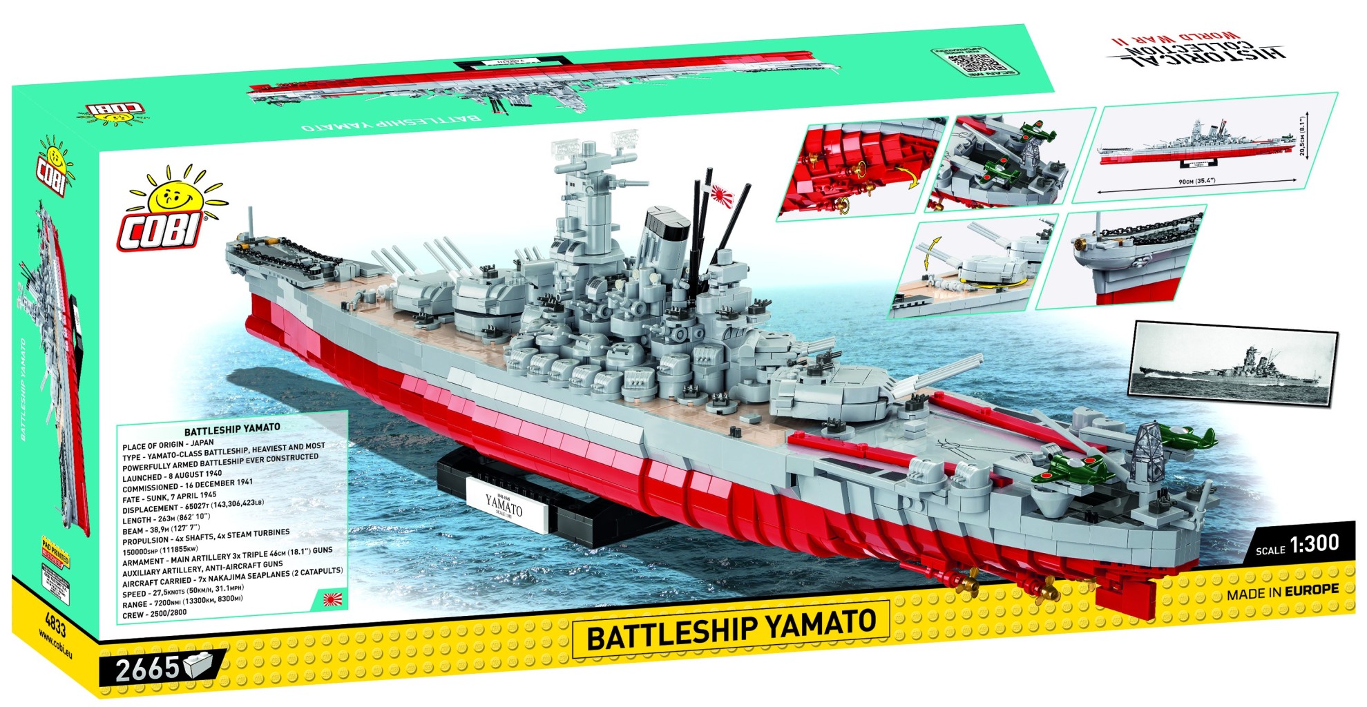 WWII Schlachtschiff "Yamato" 2665 Teile