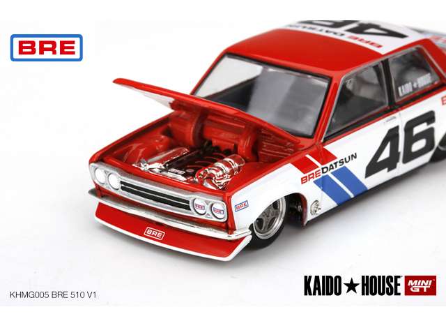 Kaido House Datsun 510 #46 schwarzer Käfig 1:64
