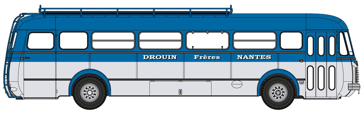 Autobus Renault blau/ grau Typ R4190, "DROUIN Frères NANTES"