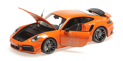 Porsche 911 (992)Turbo S Coup Coupe´Sport Design`2021 orange 1:18 Die Cast