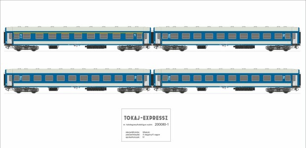 MAV 4er Set Tokai Express Ep4 Typ 130A und 131A, mit Zuglaufschildern Tokai-Express