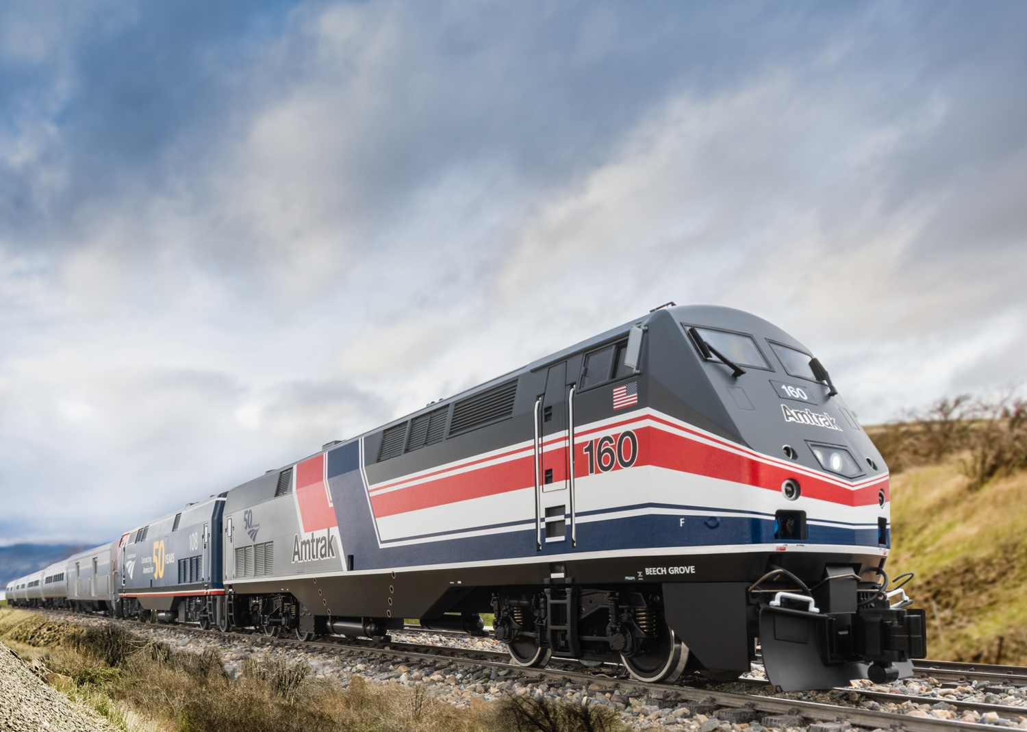 Amtrak AMD 103 Genesis # 160 Diesellokomotive P42 – Dash 8 Phase III zum 50-jährigen Jubiläum