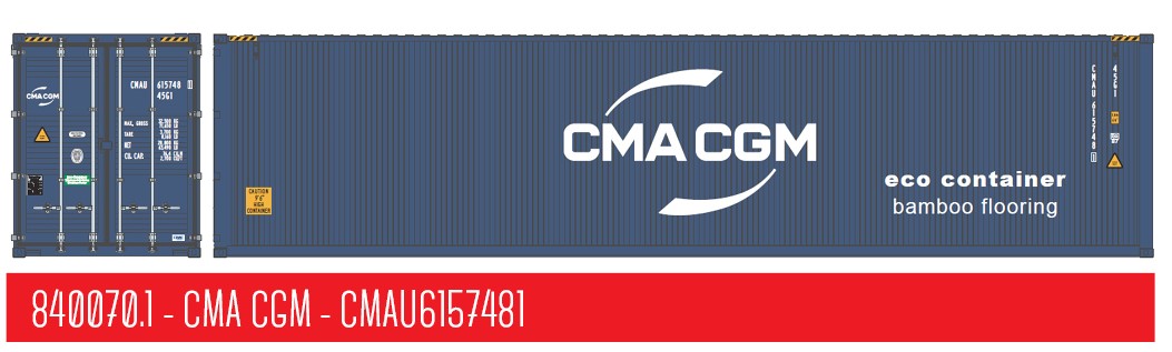 1:87 40´HC Container CMA CGM Behälternummer CMAU 6157481