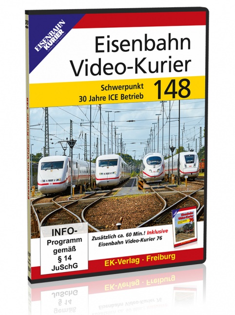 DVD Eisenbahn Video Kurier148 30 Jahre ICE-Betrieb + Bonus Video-Kurier # 76