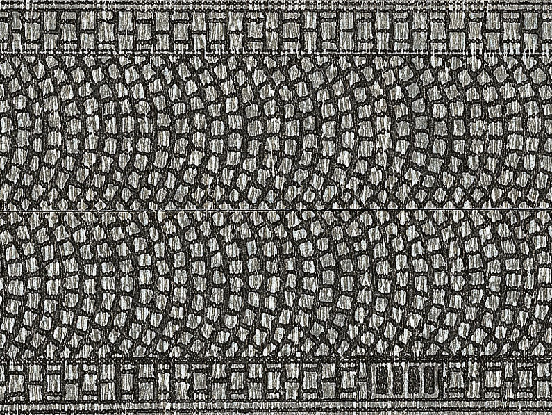Kopfsteinpflaser N 100 x 3 cm (aufgeteilt in 2 Rollen)