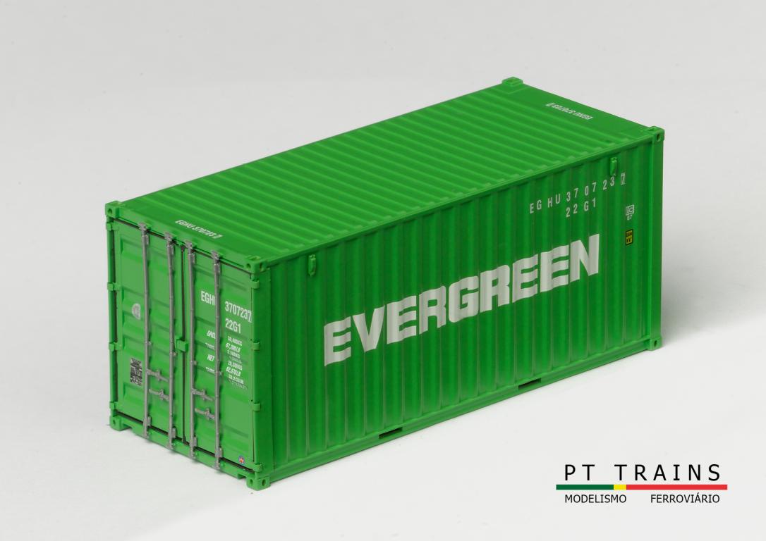 1:87 20´DV ContainerEVERGREEN Behälternummer: EGHU 3707237