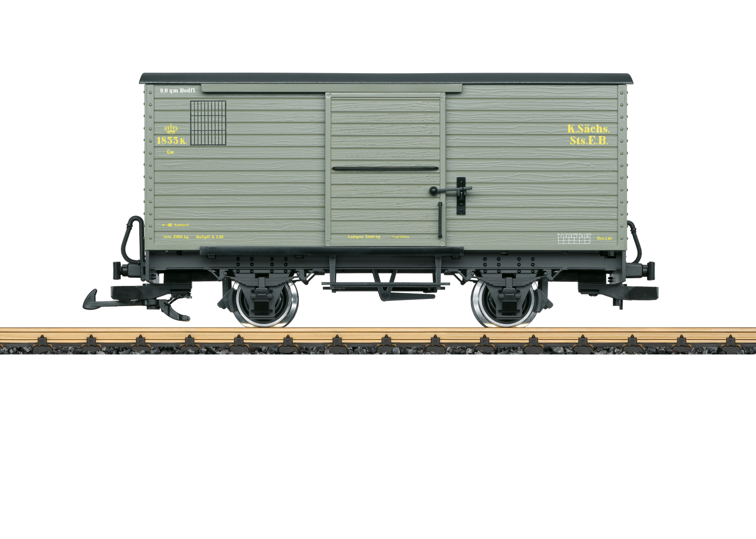 K.sä.St.E. ged Güterwagen Ep.I, 2-achser, grau, Musdeumswagen Radebeul