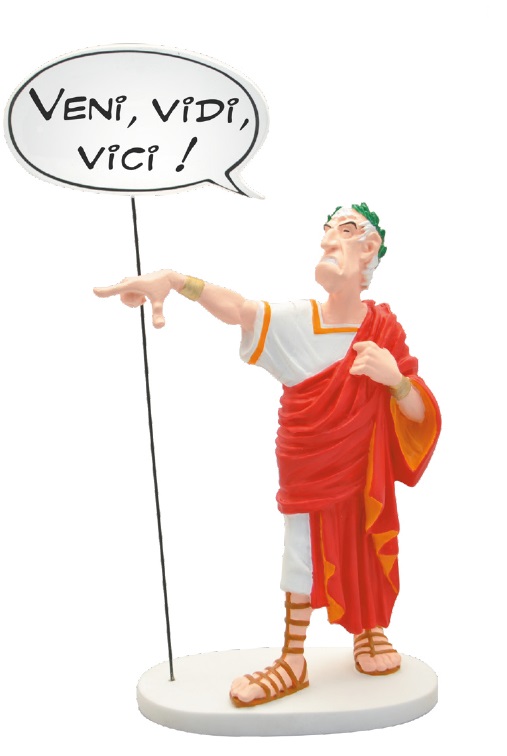 Caesar mit Sprechblase Figur ca. 26cm hoch