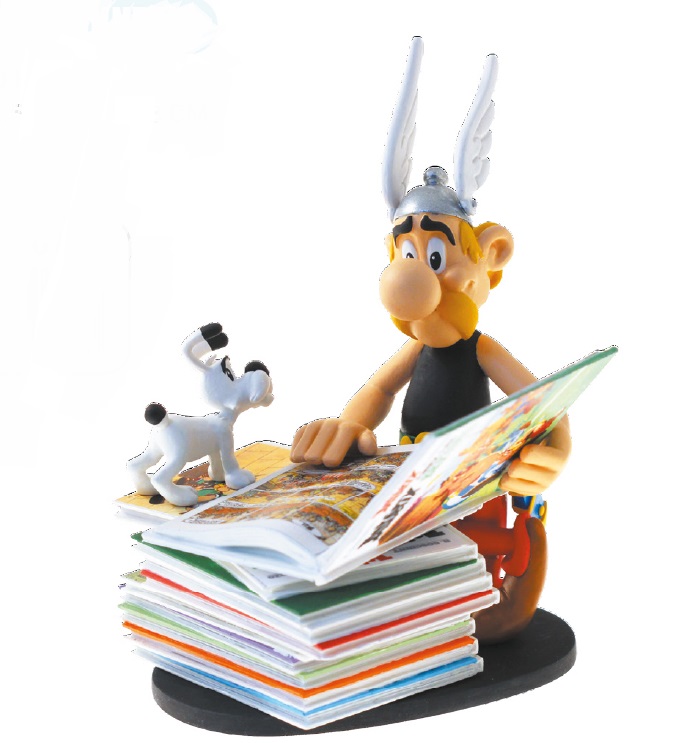 Asterix mit Comics Figur ca. 23cm hoch