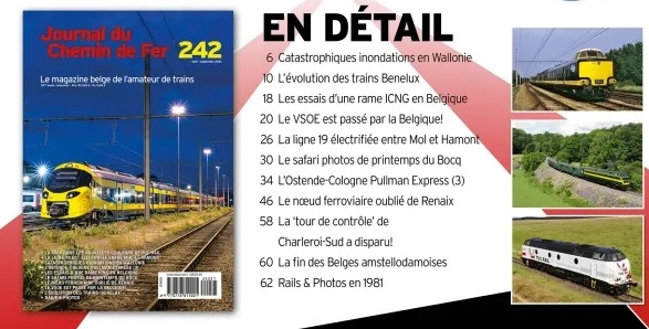 Journal du Chemin de Fer 242 Le magazine belge de l´amateur de trains - französische Ausgabe